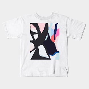 Abstract print, Red, Grey, Black, Blue, Pink, Modern art, Wall decor Kids T-Shirt